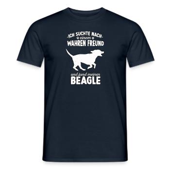 Lustiges Beagle Hunde Hundeschule Beagle - Männer T-Shirt - Navy - Vorne - AI Model Male 178 light (178cm)