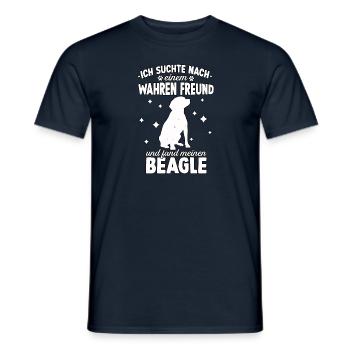 Hundetraining Beagle Hunde Fan Beagle - Männer T-Shirt - Navy - Vorne - AI Model Male 178 light (178cm)