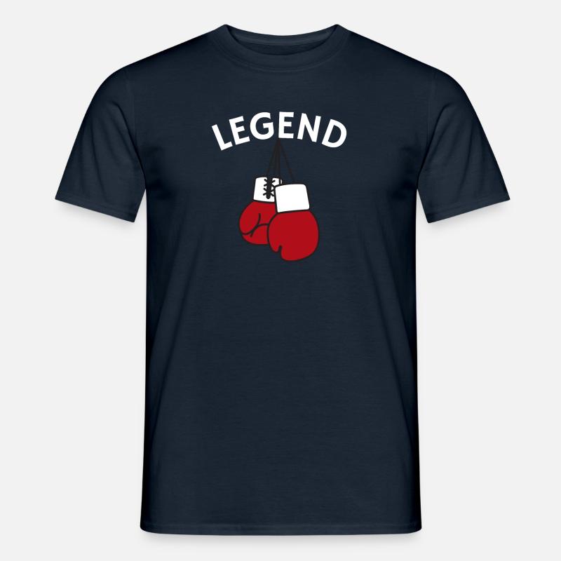 Boxlegende - Boxer Geschenkidee - Männer T-Shirt - Navy