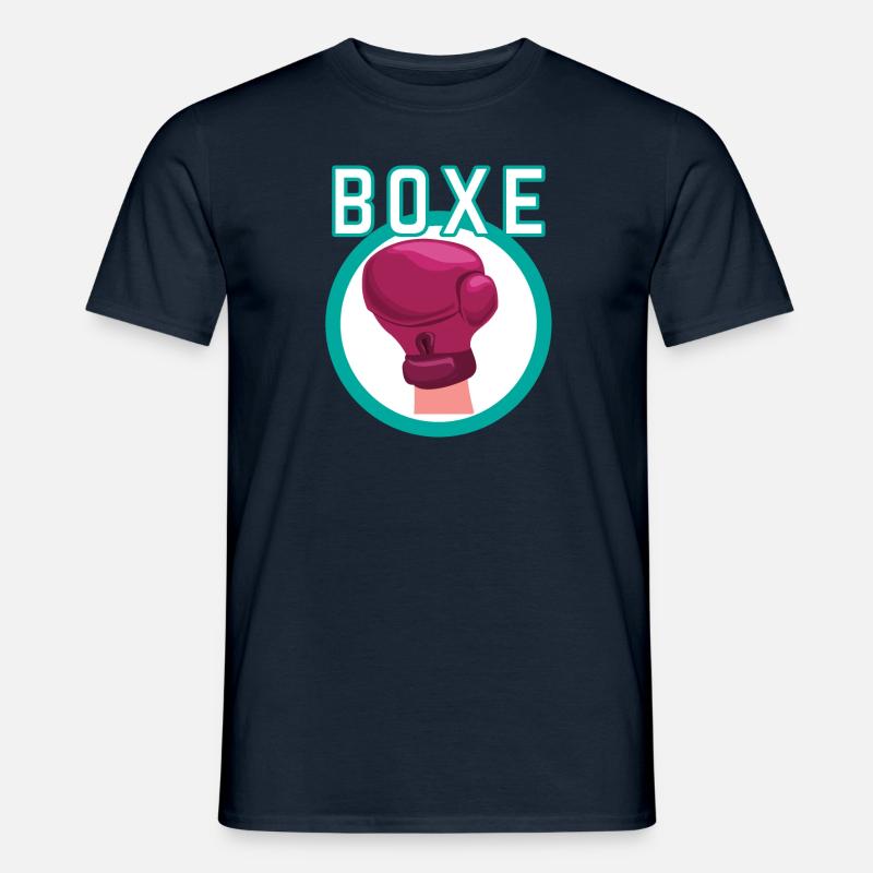 Boxen Liebe - Boxer Geschenkidee - Männer T-Shirt - Navy