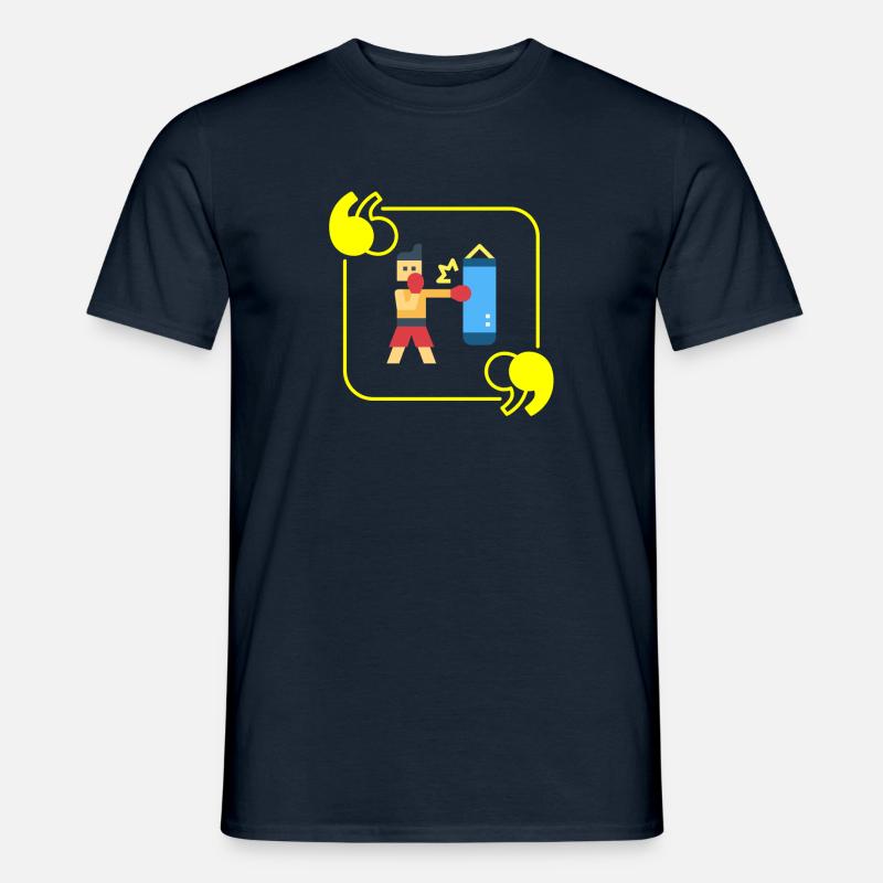 Boxing Pixel - Boxer Geschenkidee - Männer T-Shirt - Navy