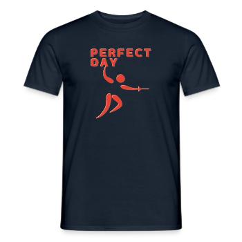 perfect fencing- Ideal for a Fencing Fan - Men's T-Shirt - navy - Front - AI Model Male 178 light (178cm)