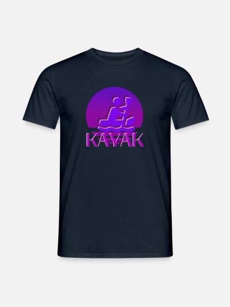 vintage kayak canoe retro - Men's T-Shirt - navy