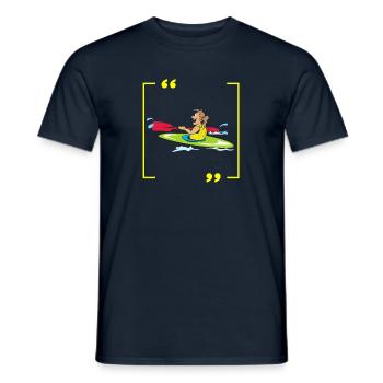canoe humor - Men's T-Shirt - navy - Front - AI Model Male 178 light (178cm)