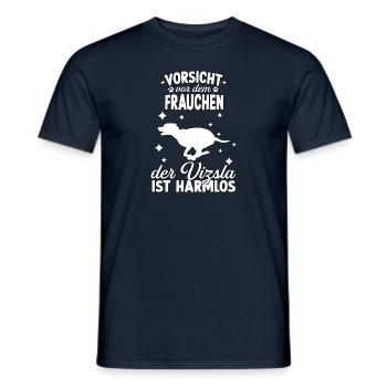 Witziges Magyar Vizsla Frauchen Hundehalter Vizsla - Männer T-Shirt - Navy - Vorne - AI Model Male 178 light (178cm)