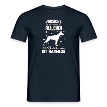 Lustiges Dobermann Hundesport Hundeliebe Frauchen - Männer T-Shirt - Navy - Vorne - AI Model Male 178 light (178cm)