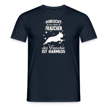 Frenchie Mama Französische Bulldogge Frauchen - Männer T-Shirt - Navy - Vorne - AI Model Male 178 light (178cm)