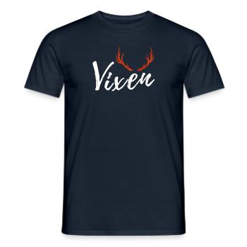 Vixen Christmas Reindeer - Men's T-Shirt - navy - Front - AI Model Male 178 light (178cm)