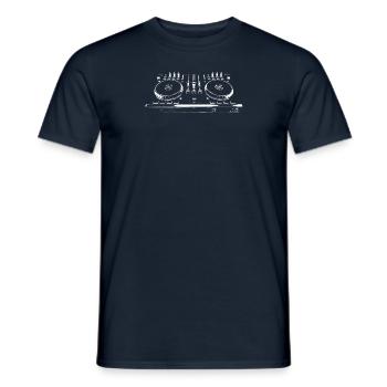DJ Electronic Music Mixer DJ - Men's T-Shirt - navy - Front - AI Model Male 178 light (178cm)