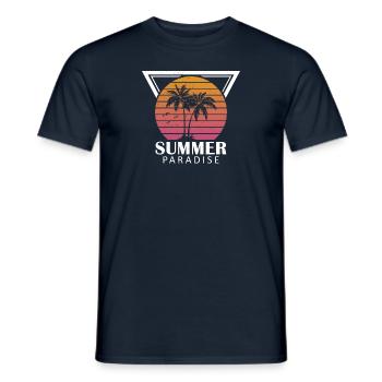 Summer Paradise - Männer T-Shirt - Navy - Vorne - AI Model Male 178 light (178cm)