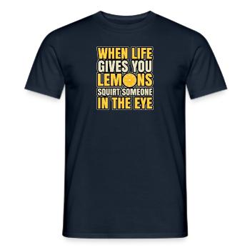 Bio Limonaden selber machen - Spruch Zitrusfrucht - Männer T-Shirt - Navy - Vorne - AI Model Male 178 light (178cm)