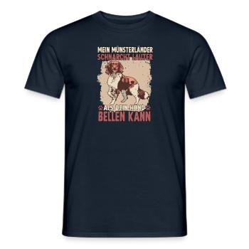 Kleiner Münsterländer Hundeliebhaber Münsterländer - Männer T-Shirt - Navy - Vorne - AI Model Male 178 light (178cm)