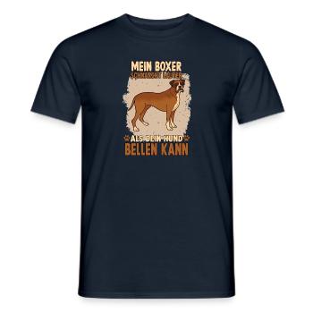 Boxer Hund Hundeliebhaber Boxer - Männer T-Shirt - Navy - Vorne - AI Model Male 178 light (178cm)