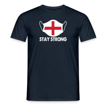 England Stay Strong English Flag - Men's T-Shirt - navy - Front - AI Model Male 178 light (178cm)