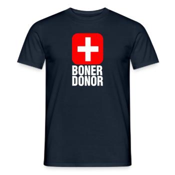 Boner Donor - Men's T-Shirt - navy - Front - AI Model Male 178 light (178cm)