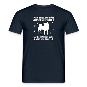 Lustiges Shiba Inu Hundehalter Motiv Shiba Inu - Männer T-Shirt - Navy - Vorne - AI Model Male 178 light (178cm)