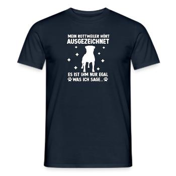 Rottweiler Hundeliebhaber Geschenk Rottweiler - Männer T-Shirt - Navy - Vorne - AI Model Male 178 light (178cm)