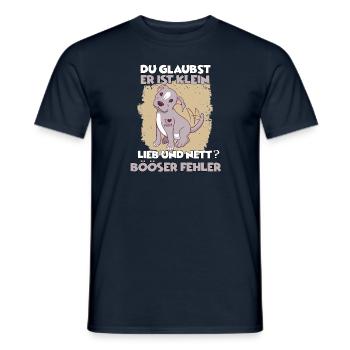 Pitbull Terrier Hundeliebhaber Geschenk Pit Bull - Männer T-Shirt - Navy - Vorne - AI Model Male 178 light (178cm)