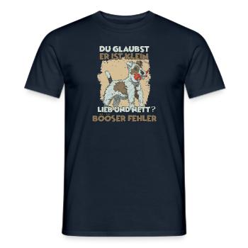 Terrier Hundetraining Hunde Geschenk Fox Terrier - Männer T-Shirt - Navy - Vorne - AI Model Male 178 light (178cm)