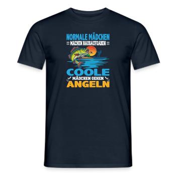 Normale Mädchen machen Hausaufgaben coole Mädchen - Männer T-Shirt - Navy - Vorne - AI Model Male 178 light (178cm)