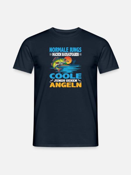 Normale Jungs machen Hausaufgaben coole Jungs - Männer T-Shirt - Navy