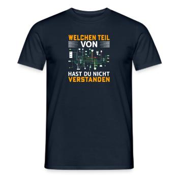 Elektriker Elektroniker Geschenkidee - Männer T-Shirt - Navy - Vorne - AI Model Male 178 light (178cm)