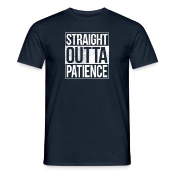 Straight Outta Patience - Men's T-Shirt - navy - Front - AI Model Male 178 light (178cm)