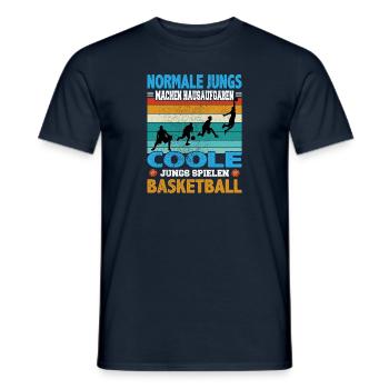 Basketball Dunking Spieler Korbleger Spruch - Männer T-Shirt - Navy - Vorne - AI Model Male 178 light (178cm)