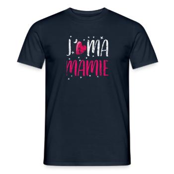 ich liebe meine Oma j aime ma mamie Geschenk - Männer T-Shirt - Navy - Vorne - AI Model Male 178 light (178cm)