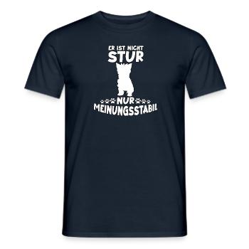 Lustiges Yorkshire Terrier Hunde Geschenk Yorkie - Männer T-Shirt - Navy - Vorne - AI Model Male 178 light (178cm)