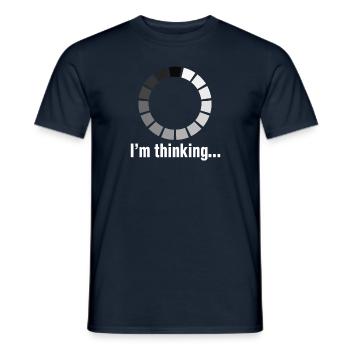 I'm Thinking Loading - Men's T-Shirt - navy - Front - AI Model Male 178 light (178cm)