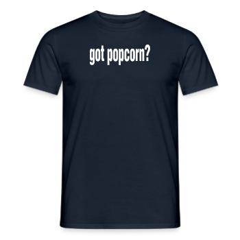 Got Popcorn - Men's T-Shirt - navy - Front - AI Model Male 178 light (178cm)