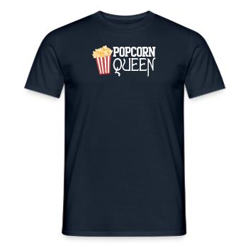 Popcorn Queen - Men's T-Shirt - navy - Front - AI Model Male 178 light (178cm)