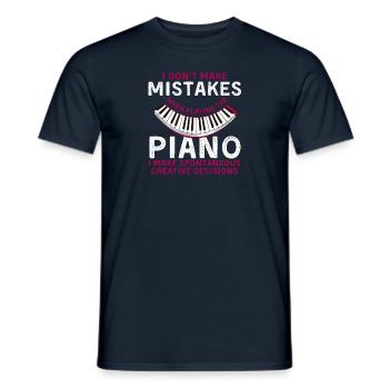 I don't make mistakes playing the piano design. - Men's T-Shirt - navy - Front - AI Model Male 178 light (178cm)