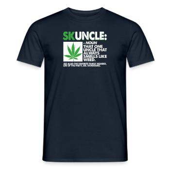 Skuncle Funny Uncle That Smells Like Weed - Men's T-Shirt - navy - Front - AI Model Male 178 light (178cm)