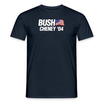 Bush Cheney 2004 Election Campaign Logo - Men's T-Shirt - navy - Front - AI Model Male 178 light (178cm)