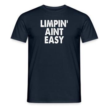Limpin Ain't Easy Funny Amputee Humor - Men's T-Shirt - navy - Front - AI Model Male 178 light (178cm)