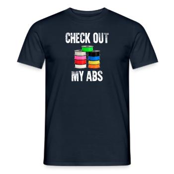Check Out My Abs - Men's T-Shirt - navy - Front - AI Model Male 178 light (178cm)