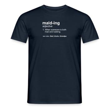 Malding Definition Funny Mad und Balding Neuheit - Männer T-Shirt - Navy - Vorne - AI Model Male 178 light (178cm)