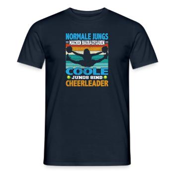 Normale Jungs machen Hausaufgaben coole sind - Männer T-Shirt - Navy - Vorne - AI Model Male 178 light (178cm)