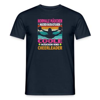 Normale Mädchen machen Hausaufgaben coole sind - Männer T-Shirt - Navy - Vorne - AI Model Male 178 light (178cm)