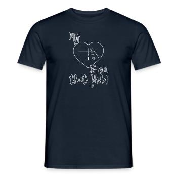 Track And Field Mom My Heart Is On That Field - Men's T-Shirt - navy - Front - AI Model Male 178 light (178cm)