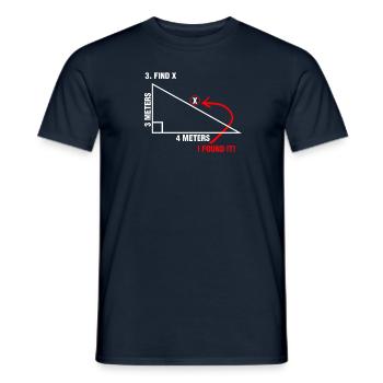 Find X Found It Math Humor Geometry - Men's T-Shirt - navy - Front - AI Model Male 178 light (178cm)