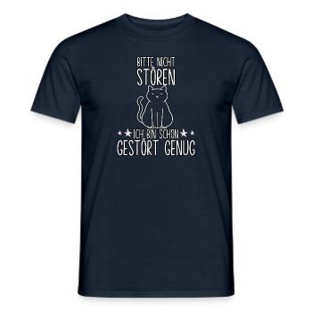 Lustiges Katzen Geschenk Katzenhalter Katze - Männer T-Shirt - Navy - Vorne - AI Model Male 178 light (178cm)