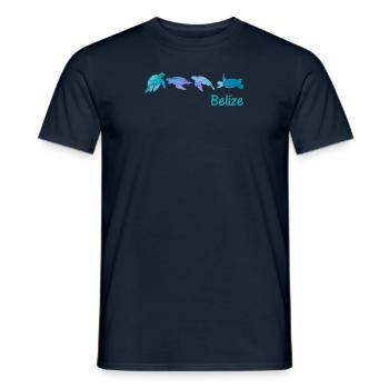 Belize Tourist Belizean Turtles - Men's T-Shirt - navy - Front - AI Model Male 178 light (178cm)