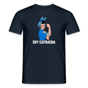 Soy Catracha Funny Honduras Heritage - Men's T-Shirt - navy - Front - AI Model Male 178 light (178cm)