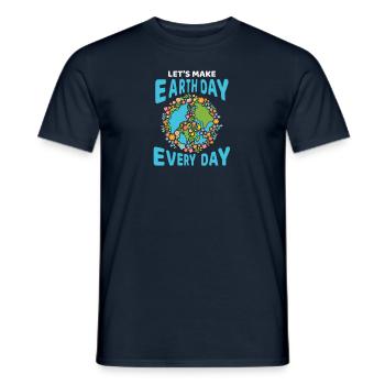 Earth Day Earthday Environmental Protection Environment Nature - Men's T-Shirt - navy - Front - AI Model Male 178 light (178cm)