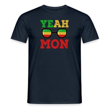 Yeah Mon Jamaica Vacation - Men's T-Shirt - navy - Front - AI Model Male 178 light (178cm)