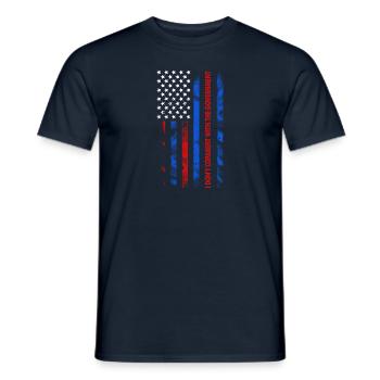 I Don't CoParent With The Government American Flag - Men's T-Shirt - navy - Front - AI Model Male 178 light (178cm)