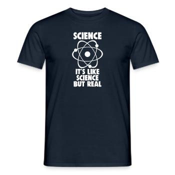Science It's Like Magic But Real - Men's T-Shirt - navy - Front - AI Model Male 178 light (178cm)